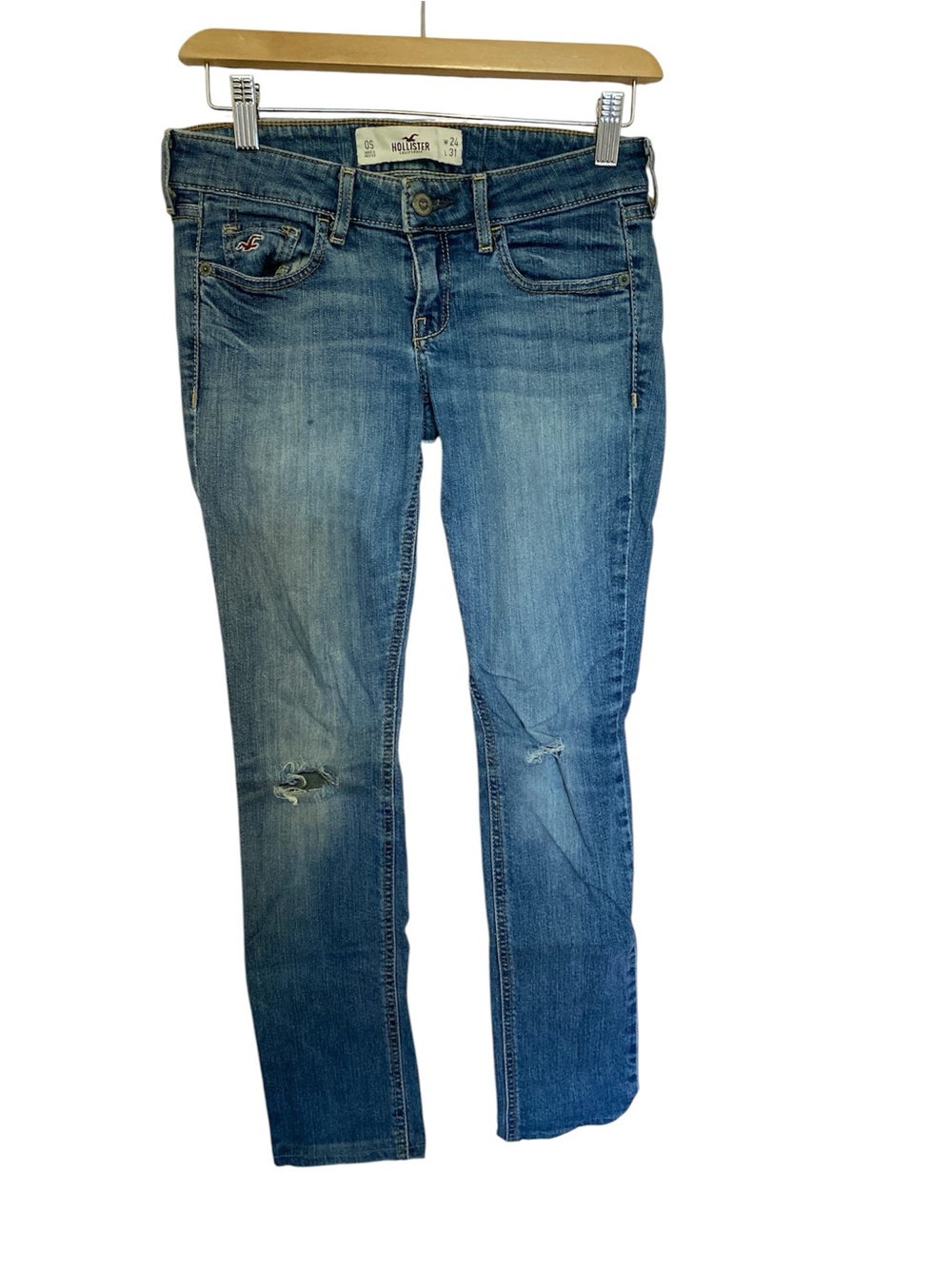 Hollister Medium Distressed Blue Skinny Jeans